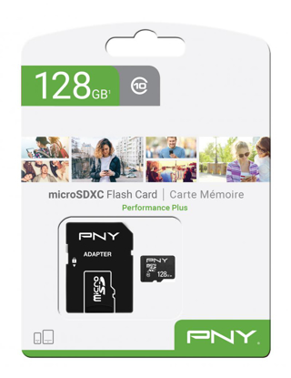 Image de Carte Mémoire microSDXC 128 Go + Adaptateur SD, Classe 10