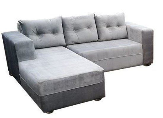 Canapé sofa en velour - 03 places - gris