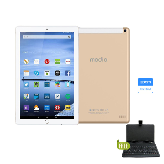 Image sur Tablette Modio M18, Quad Core, Dual Sim, Dual Camera, Tablet PC intelligent de 10,1 pouces, Android 10.1, 64 Go, 3 Go DDR3, 4G LTE, Wi-Fi, + Pochette clavier OFFERT