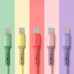 Image sur Long Cable Pt Kevin pour une charge rapide et efficace 2m pour téléphone Android. Fast charger for Android phone; multicolore(vert, rouge, jaune rose), durable, efficient, compatible IPhone, Type-c et Android
