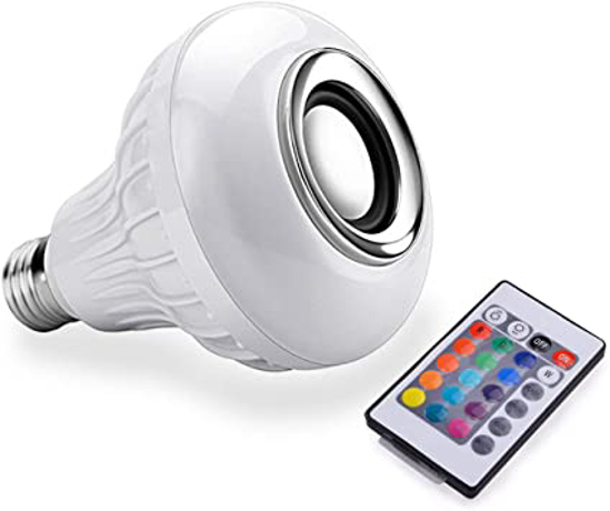 Image sur Ampoule LED  avec Haut-parleur Bluetooth - Blanc