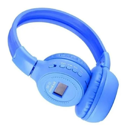 Image sur Casque Bluetooth Avec Ecran LCD et Radio Fm - Bleu