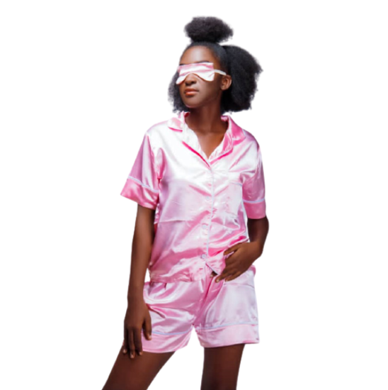 Image sur Pyjama Pour Femme (Culotte + Chemisette) - Djameela - Rose