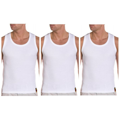 Agrandir l'image de Lot de 3 Débardeurs hommes en Coton - blanc Image de Lot de 3 Débardeurs hommes en Coton - blanc