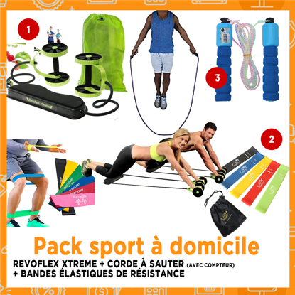 Image de REVOFLEX XTREME + CORDE à SAUTER (AVEC COMPTEUR)  + bandes élastiques de résistance
