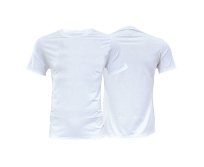 Image de T-shirt vierge en coton - Courtes manches - Blanc