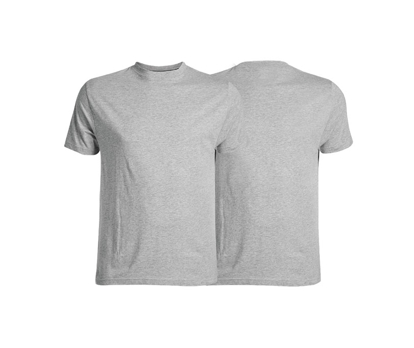 Image de T-shirt vierge en coton - Courtes manches - Gris