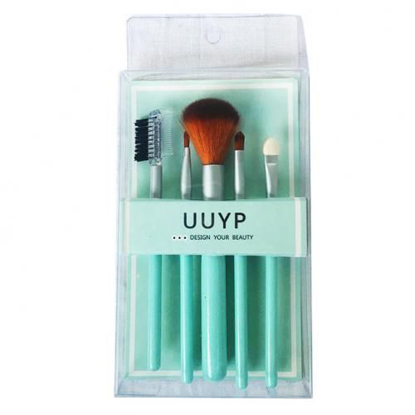 Image de Coffret Essentiel - 5 Pinceaux De Maquillage - Vert