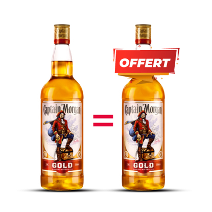 Agrandir l'image de Captain Morgan Gold - 75cl + 1 Offert Image de Captain Morgan Gold - 75cl + 1 Offert