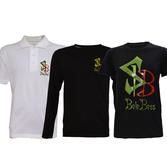 Image sur Pack de Deux Tee-shirts + Un Polo Boloboss - imprimés - Black & White