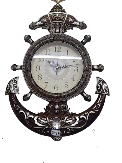 Image sur Horloge murale en forme d'Ancre de Bateau