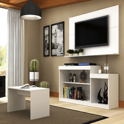 Meuble Télé + Guéridon MT-2586 - Blanc - iziway Cameroun