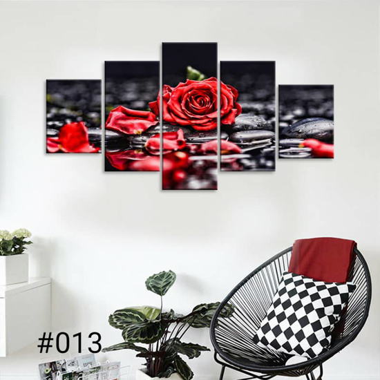 Image sur Tableau décoratif d'intérieur - Rose Aqua - 5 en 1