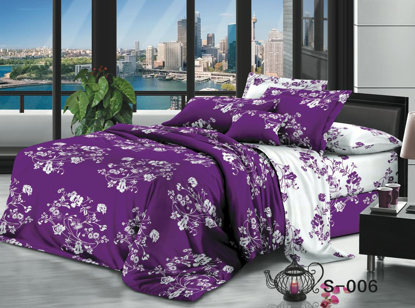 Image de 2 Draps 3 Places + 1 Paire De Taies D'Oreiller - violet