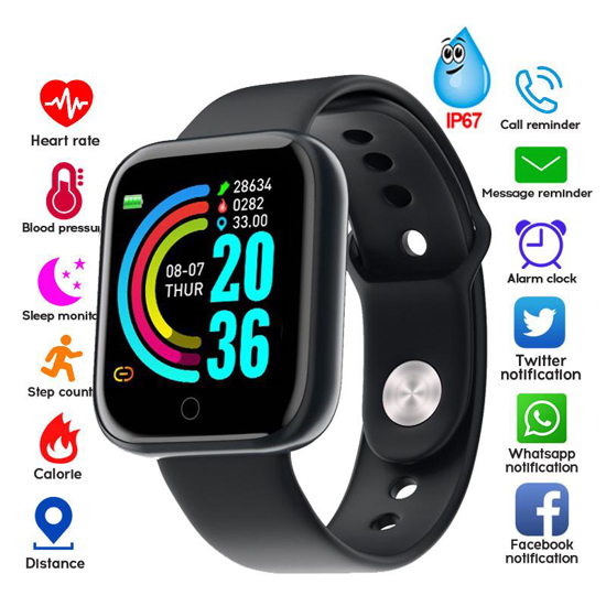 Image sur Montre connectée Bluetooth, Bracelet de sport, moniteur de fréquence cardiaque, moniteur d'activité physique