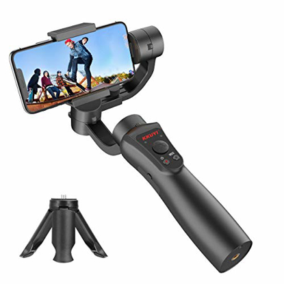 Agrandir l'image de Stabilisateur de cardan à 3 axes pour appareils photo compacts/caméra d'action/smartphone avec mode de démarrage 600° Image de Stabilisateur de cardan à 3 axes pour appareils photo compacts/caméra d'action/smartphone avec mode de démarrage 600°