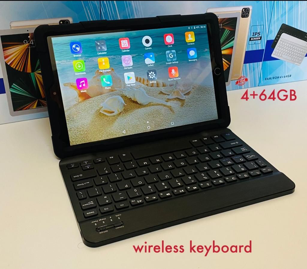 Tablette 10.1 pouces 4 Go + 64 Go Wi-Fi Dual SIM Android Tablet
