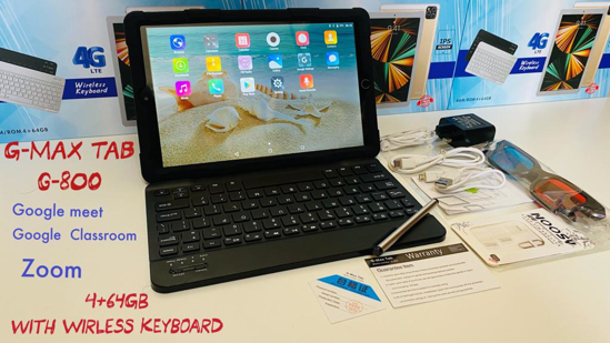 Image sur Tablette G- MAX 800, Quad Core, Dual Sim, Dual Camera, Tablet PC intelligent de 10,1 pouces, Android 10.1, 64 Go, 4 Go DDR3, 4G LTE, Wi-Fi, + Pochette clavier Sans fil