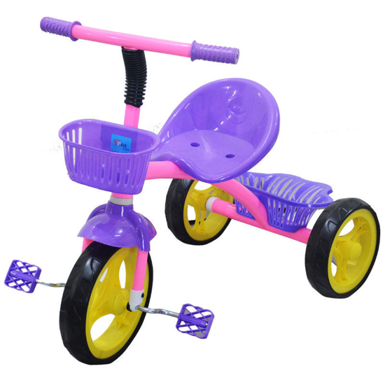 Image sur Tricycle pour enfant avec panier -rose