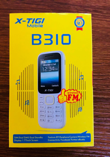 Image sur B310 X-TIGI - téléphone - Dual Sim - 0.3MP - 1,77" - 2G - 1000 mAh - Noir