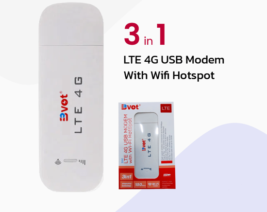 Image sur clé usb internet avec modem 4G LTE - BVOT 3IN1 - 150 Mbps - Avec Wifi Hotspot