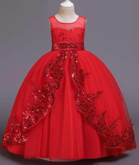 Image sur Longue robe princesse - rouge