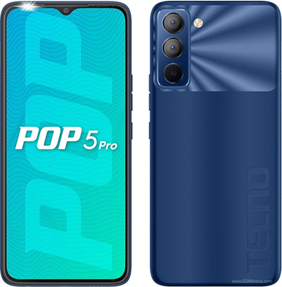 Image de Tecno Pop 5 pro - 6.52" - 32Go/2Go RAM - 2 SIM - 8MP/5MP - 6000 mAh - BLEU  - 12 mois de garantie
