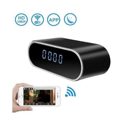 Image de Mini caméra IP Horloge de surveillance vidéo 140 ° USB cachée avec détecteur de mouvement WiFi full HD