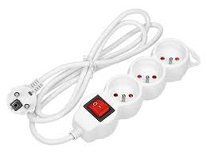 Image de Rallonge Multi-Prises - 3 Ports - 3m - 230 V - Blanc