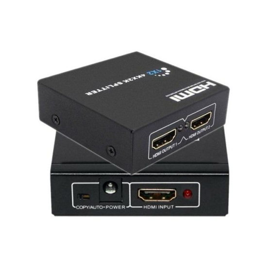 Image sur 2 Port HDMI Splitter 1X2 HDMI Distributor HDMI 1 In 2 Out 3D&full HD1080P