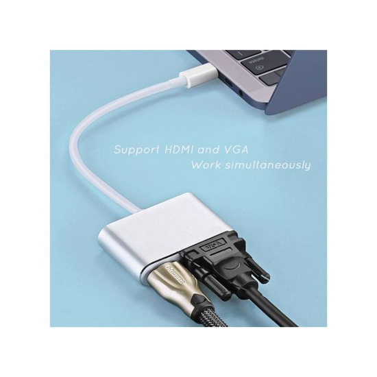 Image sur Adaptateur USB C Vers HDMI 4K 30 Hz VGA USB 3.1 Type C