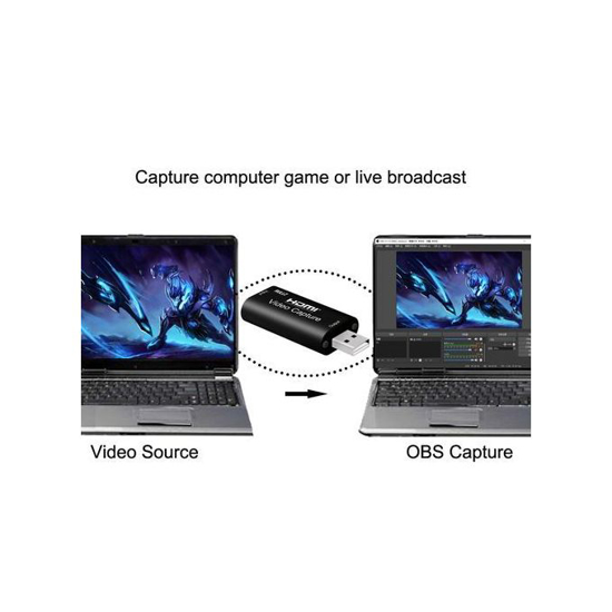 Image sur Boîtier D'enregistrement De Jeux Vidéo Mini HD 1080P, HDMI Vers USB 2.0, Carte D'acquisition Pour Ordinateur, Youtube OBS, Etc. Diffusion En Direct