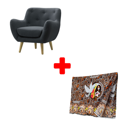 Agrandir l'image de Fauteuil  80X80 Cm  gris foncé Image de Fauteuil  80X80 Cm  gris foncé