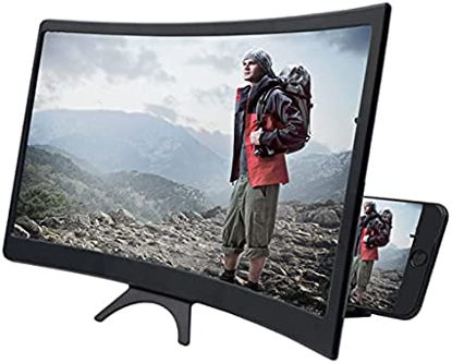 Image de Loupe d'écran incurvée Loupe HD 3D incurvée Amplificateur d'écran de téléphone portable pour films, vidéos et jeux - Agrandisseur d'écran 12 pouces