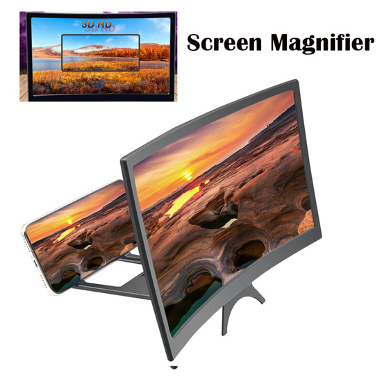 Loupe D'écran Pour Téléphone Portable - Agrandisseur HD 4-6x, écran 12 Pouces, Sans Piles - Pour Films, Jeux, Lecture à La Maison Ou En Voyage