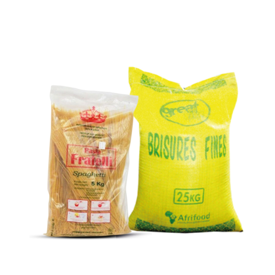 Image sur Pack IZI: 25 kg riz Afrifood x1 - 5kg Pasta fratelli  x1