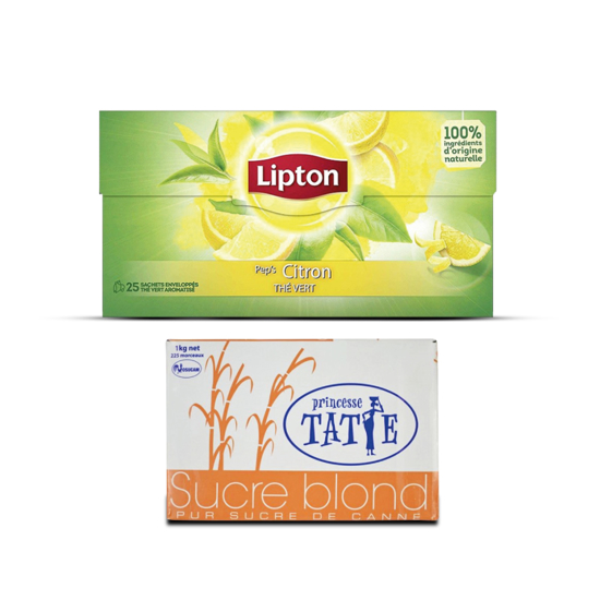 Image sur Pack Détox : Thé Lipton CLASSIC x1 - Sucre blong TATIE x1