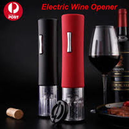 Agrandir l'image de Ouvre-bouteille automatique - électrique - inox - Rouge /noir Image de Ouvre-bouteille automatique - électrique - inox - Rouge /noir
