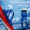 Bike water bottle with cage