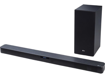 Image de LG SL5Y Barre de son TV Bluetooth 400 W 2.1 canaux avec caisson de basses sans fil, technologie DTS Virtual : X, Dolby Digital, audio haute résolution, AI Sound Pro, entrée optique, USB, HDMI, noir 12 Mois