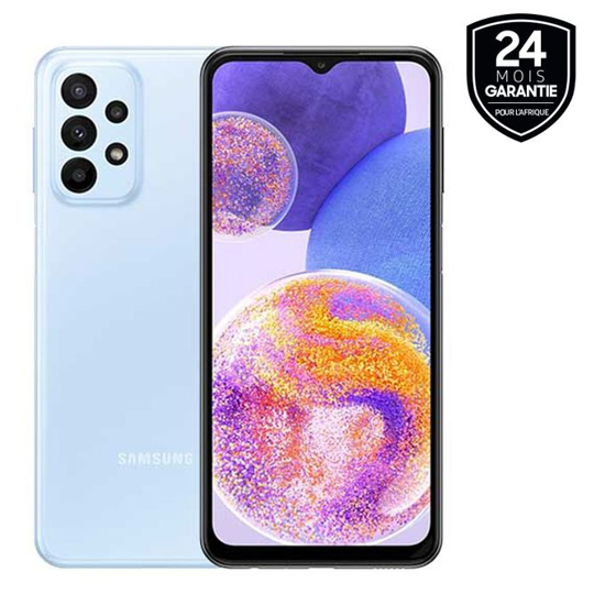 Image sur Samsung Galaxy A23 – 6.6" - 4G - Dual Sim - 50Mpx - 4Go - 64Go – 5000mAh - Bleu - 24 mois de garantie