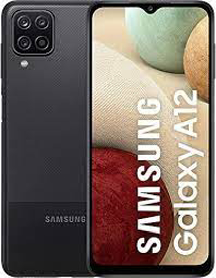 Image sur Samsung Galaxy A12 - 4G - 6.5" - 4Go RAM /128Go ROM - 5000 mAh - 48Mpx - Android 10 Q - Capteur d'empreintes digitales - Noir
