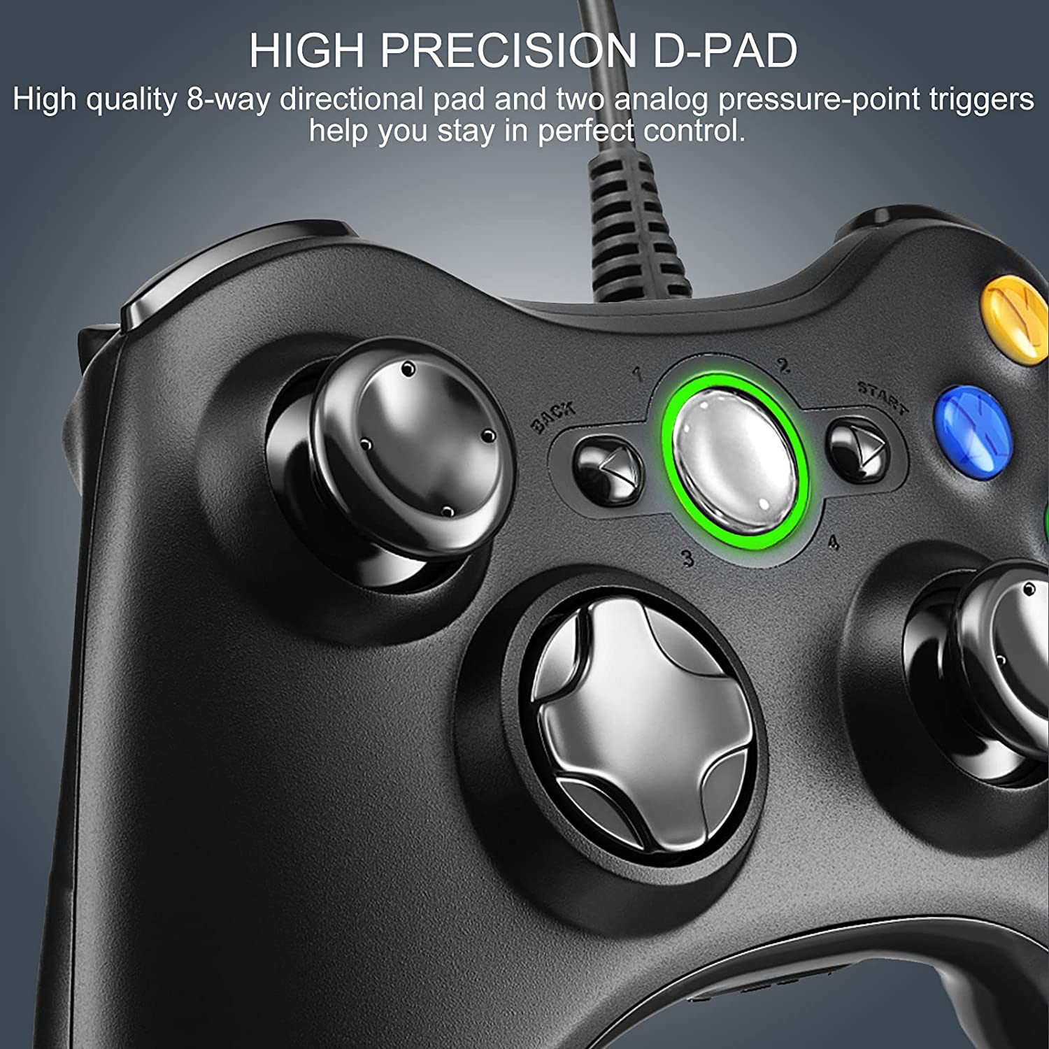 Xbox PC Joystick et Xbox 360 de Connection USB, double