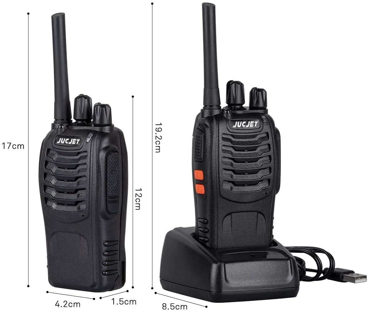 Talkie walkie Longue portée 88E Walkie Talkies Vox Rechargeable Pmr 446
