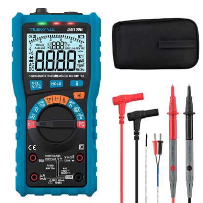 Multimètre automatique numérique, Tilswall multimètre digital TRMS 10000 compets, Testeur Electrique avec NCV Tension, Courant AC DC, Résistance.