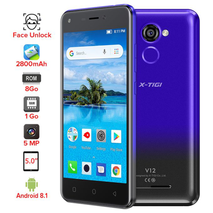 Image de Smartphone X-TIGI V12 - 8Go/1Go Ram - 2800mAh - Double SIM - BLEU