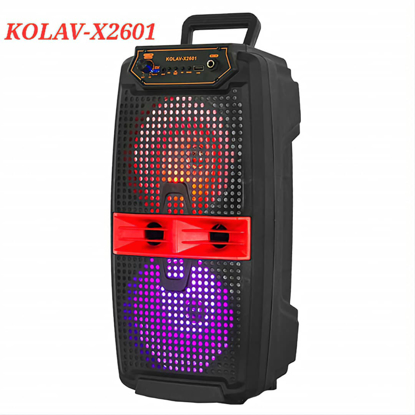 Image de Haut parleur portable  - Kolav-X2601 - BLUETOOTH - Noir et Rouge - 06Mois
