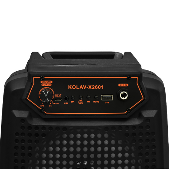 Image sur Haut parleur portable  - Kolav-X2601 - BLUETOOTH - Noir et Rouge - 06Mois