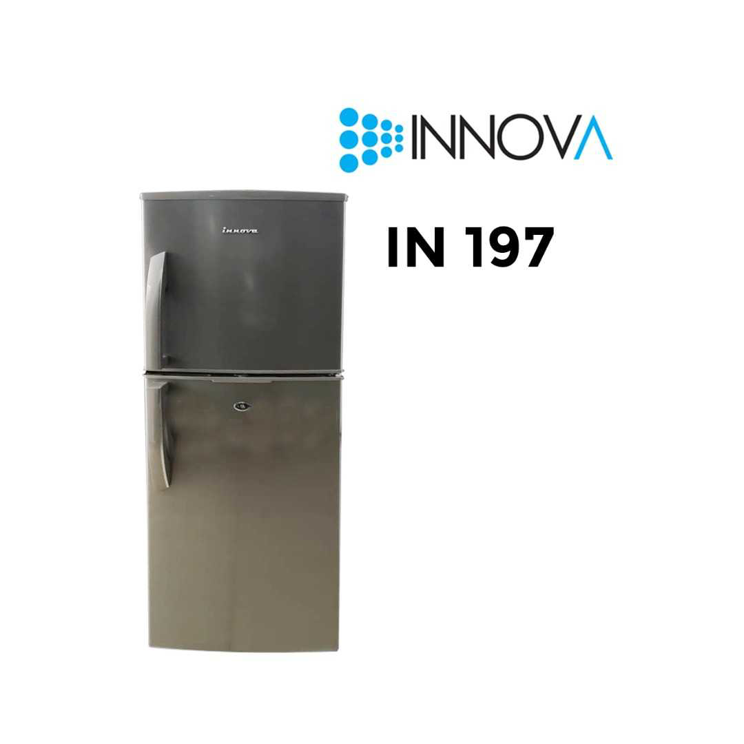Réfrigérateur Double battants - INNOVA - IN197 - 160L - Gris - 06Mois