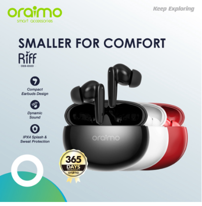 Image de Oraimo Headset Riff - Bluetooth - OEB-E02D - 1 an Garantie